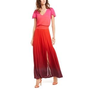 INC Flutter-Sleeve Maxi Dress, Created for Macy's